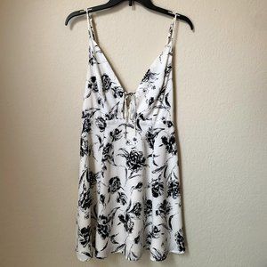 Black and White Floral Dress